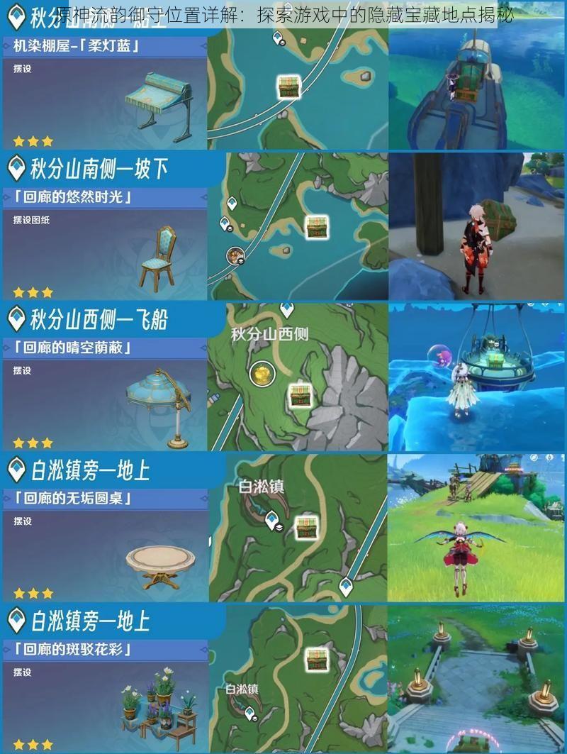 原神流韵御守位置详解:探索游戏中的隐藏宝藏地点揭秘